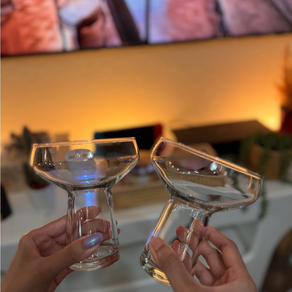 Libbey Clear Glass Margarita Coupes - Set of 2